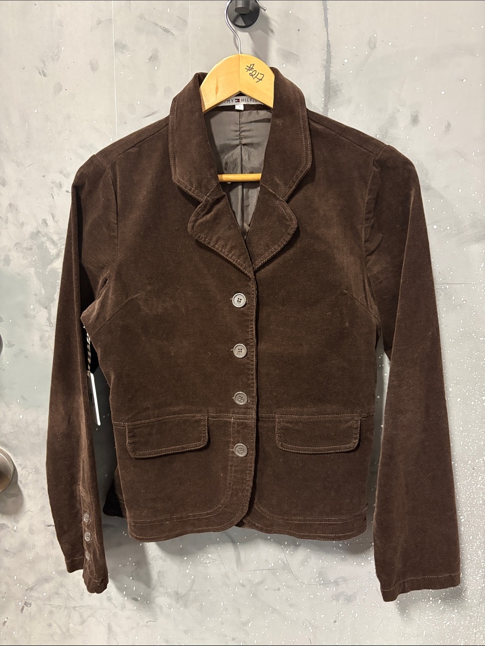 Tommy Hilfiger Brown Corduroy Women's Blazer Jacket